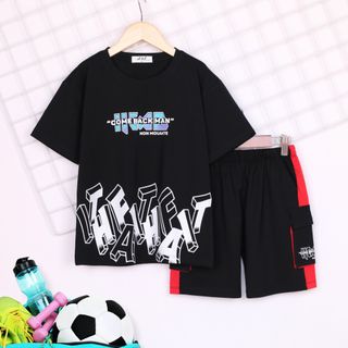 Bộ tay ngắn bé trai, quần túi hộp HP, chất liệu cotton, mát dịu cho các bạn nhỏ trong mùa hè