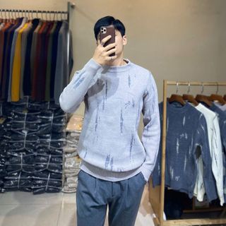Áo len nam cổ 3p len nhung dày dặn siêu ấm siêu nhẹ có bigsize hàng QC cao cấp Hà Đinh- Ghi, Be, Trắng kem - M L XL XXL - 3p-916tre