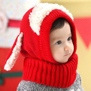 Mũ len cổ dài tai thỏ