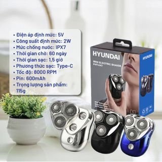 Máy Cạo Râu Hyundai PHT047BK Chính Hãng Bảo Hành 12 Tháng