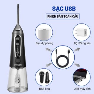 Tăm Nước Hyundai Đen OC010BK Chính Hãng Bảo Hành 12 Tháng