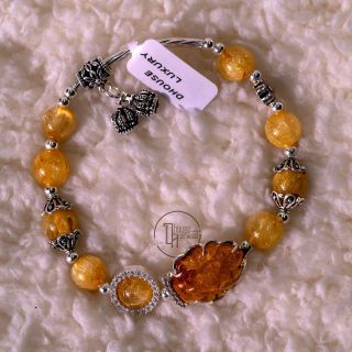 Vòng đá phong thủy mix hồ ly Chúa D1800 1