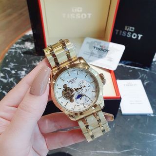 ĐỒNG HỒ NAM TRUNG CẤP HOT TREND TISỌT MÁY CƠ LỘ ĐÁY DÂY THÉP