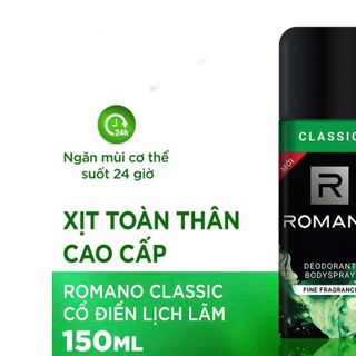 Xịt Khử Mùi Toàn Thân Romano 150ml