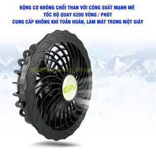 QUẠT ÁO ĐIỀU HÒA NHẬT BẢN, QUẠT 3 CÁNH KHÔNG CHỔI THAN SIÊU MẠNH, 12V - 6200 VÒNG / PHÚT