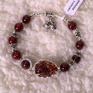 Vòng đá phong thủy mix hồ ly Chúa D1800 2