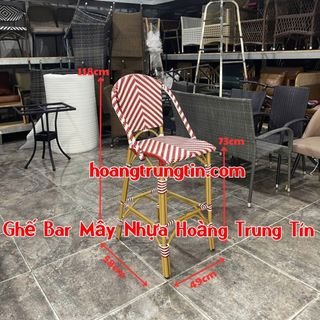 Ghế bar mây tre nhựa ngoài trời Hoàng Trung Tín