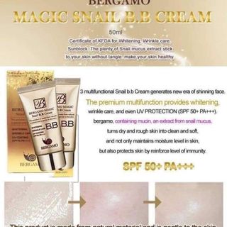 Kem trang điểm chống nắng BERGAMO MAGIC Snail B.B Cream