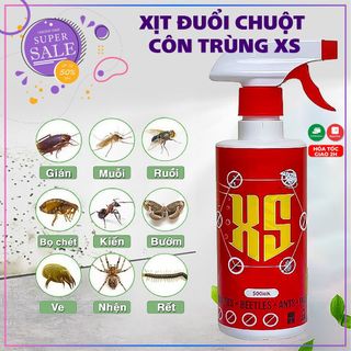 Chai Xịt Đuổi Chuột XS 500 ML Thái Lan - Không Mùi, An toàn - Xua Đuổi Chuột, Gián, Côn Trùng Nguồn Gốc Thảo Mộc