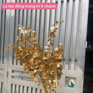 Lá táo đồng trang trí 5 nhánh