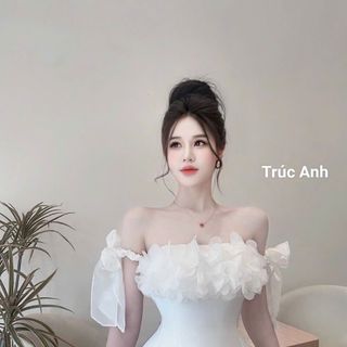 Váy Trắng Thiết Kế Đính Hoa Tơ A618T-149K