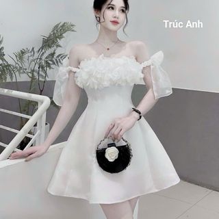 Váy Trắng Thiết Kế Đính Hoa Tơ A618T-149K