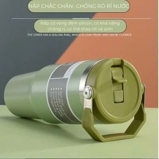 LY GIỮ NHIỆT 900ML KÈM ỐNG HÚT NẮP XOAY