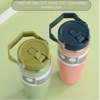 LY GIỮ NHIỆT 900ML KÈM ỐNG HÚT NẮP XOAY