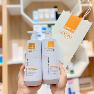 Cặp gội xả Olexrs Haisalon Luxury Argan Oil giúp phục hồi tóc khô xơ hư tổn giảm rụng và kích mọc tóc - 960ml