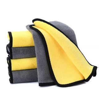 KHĂN LAU ĐA NĂNG 2 MẶT VÀNG XÁM-MỀM MỊN