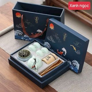 Bộ ấm trà men ngọc 9 chi tiết