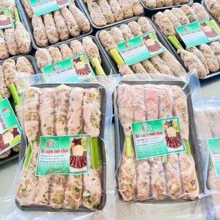 Bò cuộn mỡ chài vỉ 10 cuộn 400g