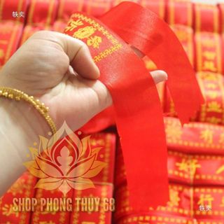 Cuộn 100 Dây Phúc Đới - Dây Ước Nguyện Bình An May Mắn Phù Hợp Trang Trí Nơi Tâm Linh Thờ Tự Chùa Chiền Đình Chất Liệu Vải