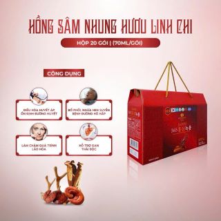 Nước hồng sâm linh chi nhung hươu 365