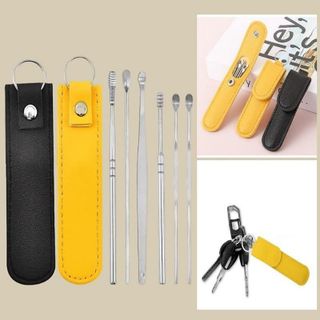 Bộ dụng cụ lấy ráy tai 6 món (Túi da)