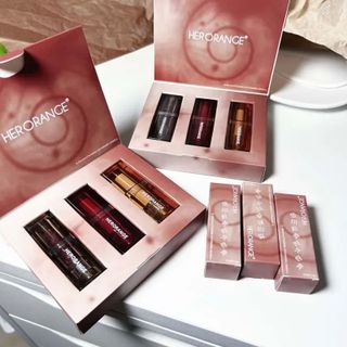 (Siêu hot) Set 3 Cây Son Thỏi Siêu Lì HERORANGE Độ Bám Màu 6-12h Màu Đẹp Tone Sang Chảnh