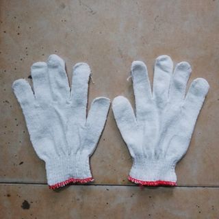 Găng tay sợi len trắng, Găng tay sơi 40g, Găng tay bảo hộ lao động