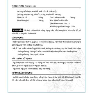 Viên uống Vị Nguyên hỗ trợ giảm acid dịch vị, bảo vệ niêm mạc dạ dày (90 viên)