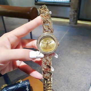 ĐỒNG HỒ NỮ THỜI TRANG HOT TREND M KORS MẶT TRÒN LOGO DÂY XÍCH