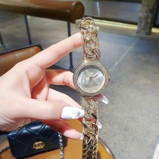 ĐỒNG HỒ NỮ THỜI TRANG HOT TREND M KORS MẶT TRÒN LOGO DÂY XÍCH