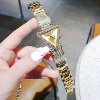 ĐỒNG HỒ NỮ THỜI TRANG HOT TREND GUE S MẶT TAM GIÁC VIỀN HỘT