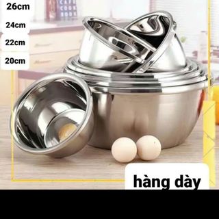 Âu inox 24cm dầy chú ý (120C
