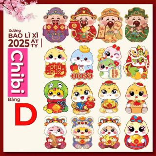( HÀNG SẴN SÀI GÒN ) LÌ XÌ 3D CHIBI NHIỀU MẪU, GIÁ RẺ NHẤT SG