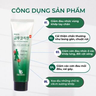 Dầu lạnh xanh xoa bóp Glucosamine hộp 80ml (thùng 100 hộp)