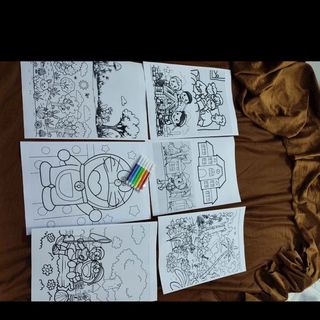 Combo 6 tranh 6 bút lông chỉ 10k hàng đẹp nhiều mẫu