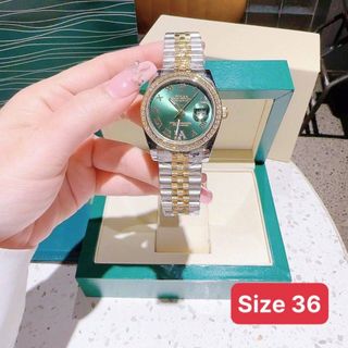 ĐỒNG HỒ NAM NỮ CAO CẤP MỚI NHẤT RÔ LE MÁY CƠ MẶT SAPHIRE VIỀN ĐÁ DÂY DEMI