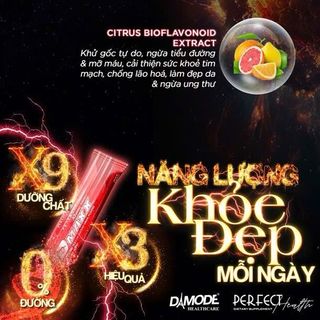 DMAXX thức uống bổ sung vitamin năng lượng không đường DAMODE 35 gói màu đỏ mỗi gói 2,2gr