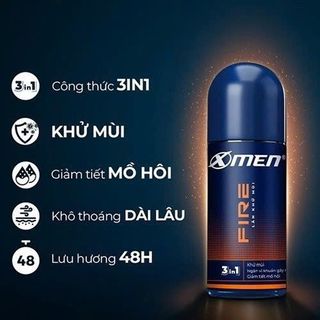 Lăn khử mùi X-Men Fireactive thơm mạnh mẽ 50ml