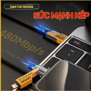Cáp sạc 4 đầu đa năng 4 in 1 vừa xạc vừa truyền được dữ liệu