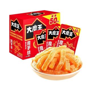 Bao Tử Bò Chay Vị Cay (18+9)g - 盐津铺子-大魔王丝香辣味(18+9)g | Yanjinpuzi Spicy Konjac (18+9)g - One Snack