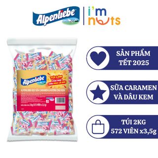 Kẹo cứng Alpenliebe và kẹo nhai Mentos đủ vị túi lớn 1kg và 2kg