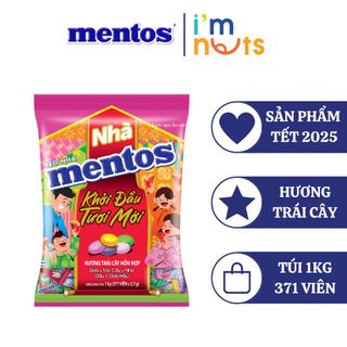 Kẹo cứng Alpenliebe và kẹo nhai Mentos đủ vị túi lớn 1kg và 2kg