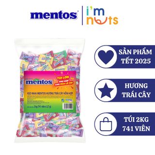 Kẹo cứng Alpenliebe và kẹo nhai Mentos đủ vị túi lớn 1kg và 2kg