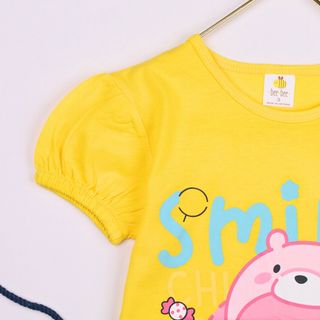 Áo bé gái Beebee, áo tay phồng cho bé gái, chất liệu thun cotton khô thoáng, an toàn cho da của bé