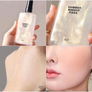 Xịt Khóa Nền 3 CE Shimmer Makeup Fixer Có Nhũ