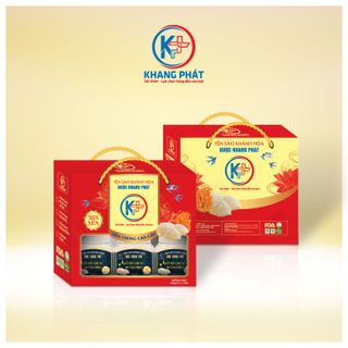 Tổ Yến Chưng Đường Phèn Tự Nhiên Dược Khang Phát (Thùng 12 Hộp Quà x 6 Hũ 70ml)