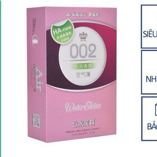 Bao Cao Su HA 002 Water Elotus, hộp 100 cái, siêu mỏng