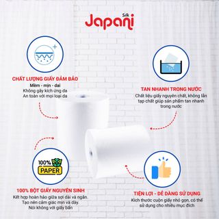 Giấy vệ sinh cuộn JAPANI JPS10 - 10 cuộn x 3 lớp