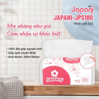 Khăn Giấy Lụa Japani Silk 400 JPS400 tờ x 2 lớp