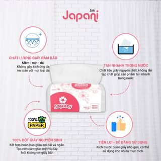 Khăn Giấy Lụa Japani Silk 400 JPS400 tờ x 2 lớp